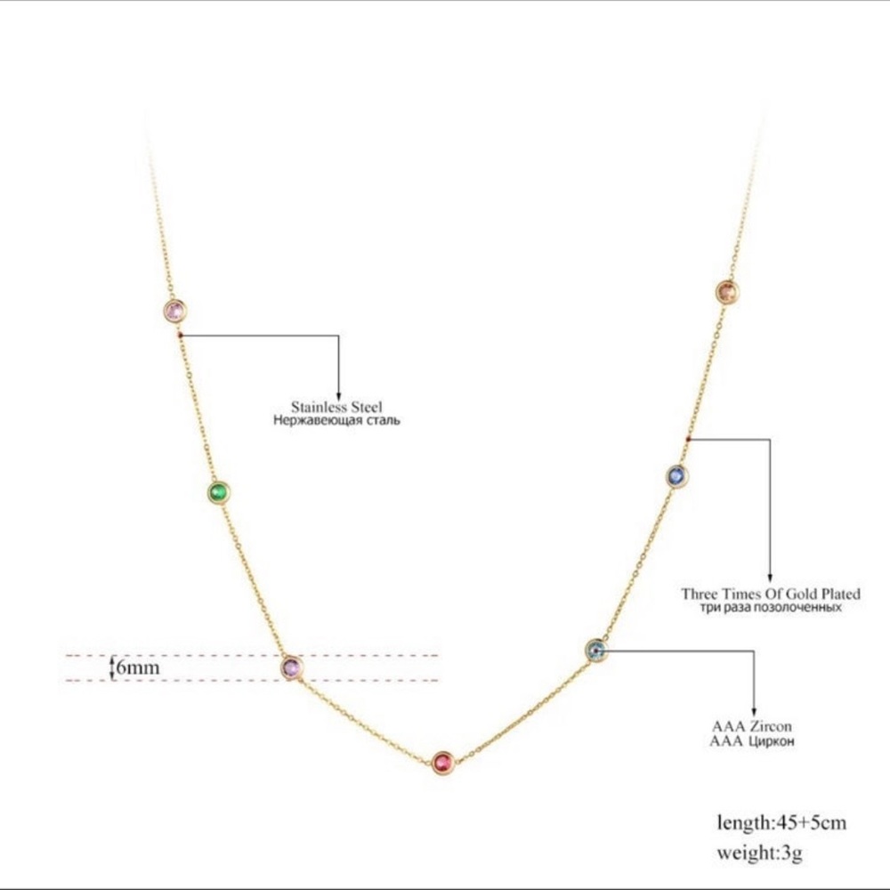 Gorgeous Swarovski Elements Multicolor Necklace 4… - image 4